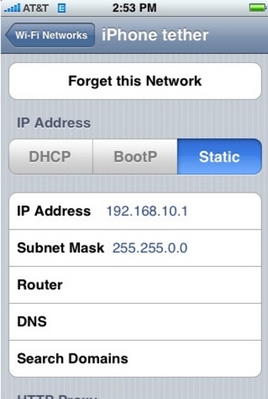 fase7 Trasformare Iphone in un modem wireless