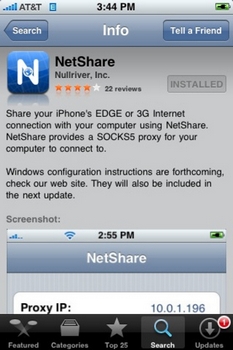 netshare Trasformare Iphone in un modem wireless
