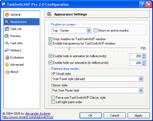 tsxp config 300x238 TaskSwitch: un alt tab manager